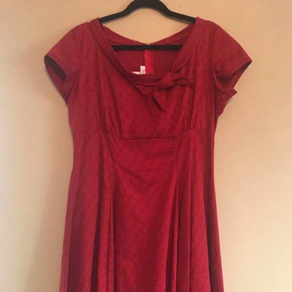 Heartbreaker Beverly Red Polka Dot Dress 1X - Picture 1 of 6